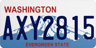 WA license plate AXY2815