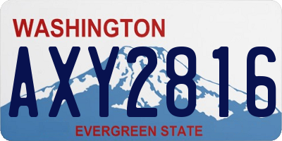 WA license plate AXY2816