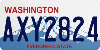 WA license plate AXY2824