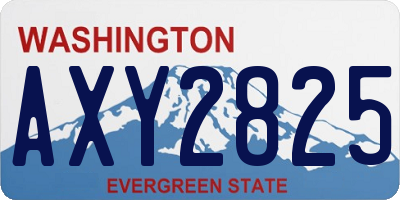 WA license plate AXY2825