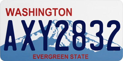 WA license plate AXY2832