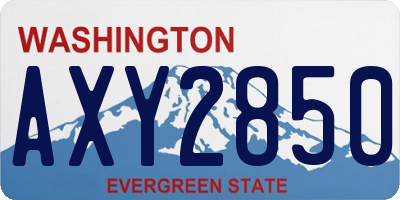 WA license plate AXY2850