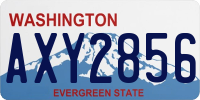 WA license plate AXY2856