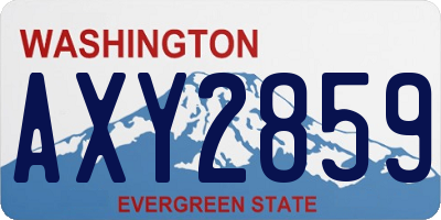 WA license plate AXY2859