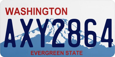 WA license plate AXY2864