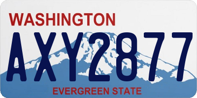 WA license plate AXY2877