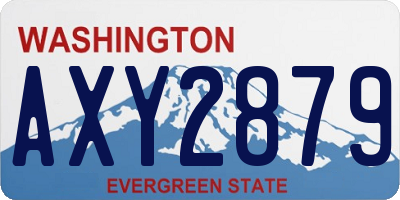 WA license plate AXY2879