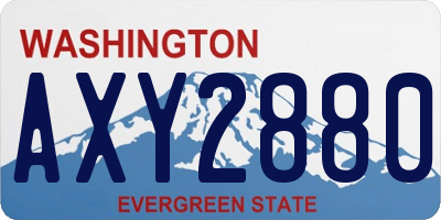 WA license plate AXY2880