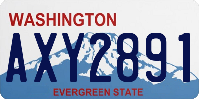 WA license plate AXY2891