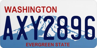 WA license plate AXY2896