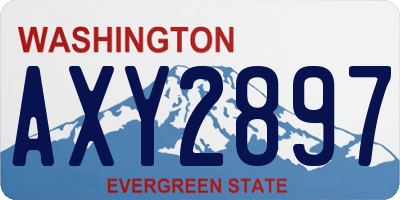 WA license plate AXY2897