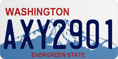 WA license plate AXY2901