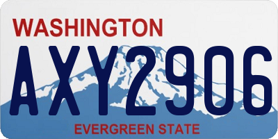 WA license plate AXY2906