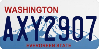 WA license plate AXY2907