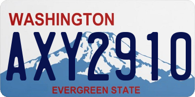 WA license plate AXY2910