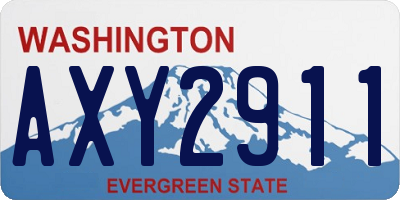 WA license plate AXY2911