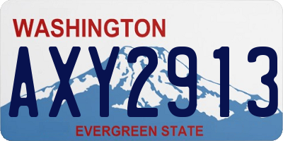 WA license plate AXY2913