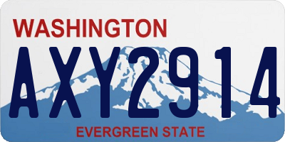 WA license plate AXY2914