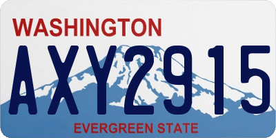 WA license plate AXY2915