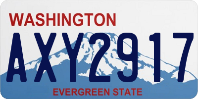 WA license plate AXY2917