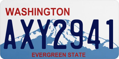 WA license plate AXY2941