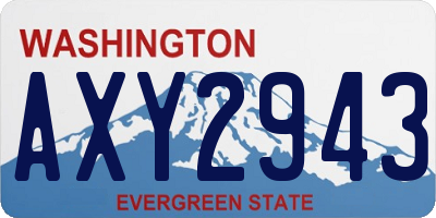 WA license plate AXY2943