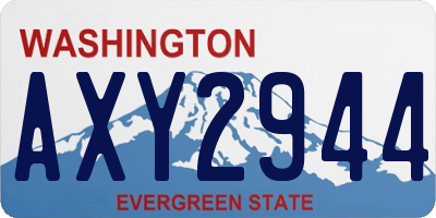 WA license plate AXY2944