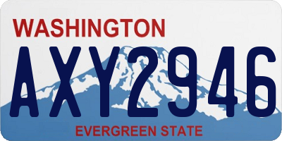 WA license plate AXY2946