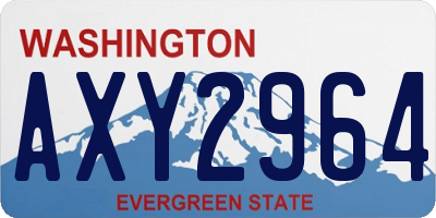 WA license plate AXY2964
