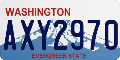 WA license plate AXY2970