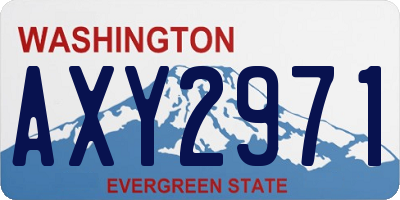 WA license plate AXY2971