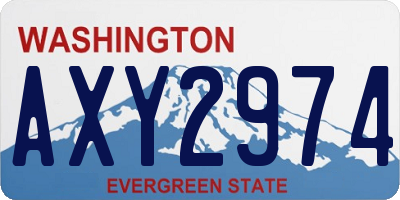 WA license plate AXY2974