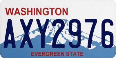 WA license plate AXY2976