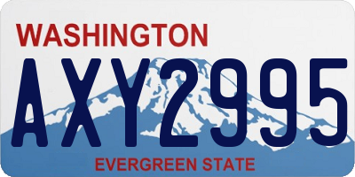 WA license plate AXY2995
