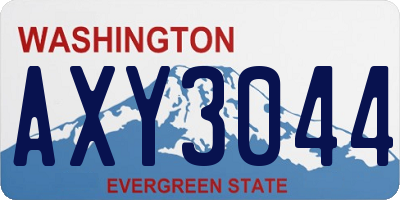 WA license plate AXY3044