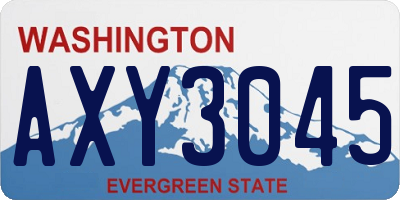 WA license plate AXY3045