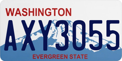 WA license plate AXY3055