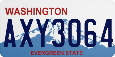 WA license plate AXY3064