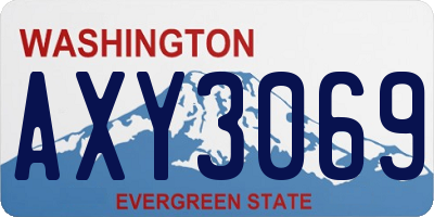 WA license plate AXY3069