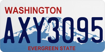 WA license plate AXY3095