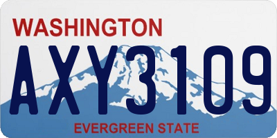 WA license plate AXY3109