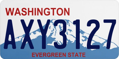 WA license plate AXY3127