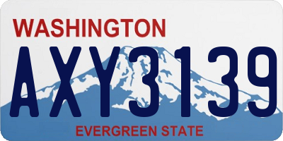 WA license plate AXY3139