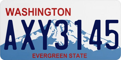 WA license plate AXY3145
