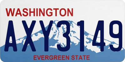 WA license plate AXY3149