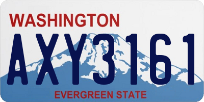 WA license plate AXY3161
