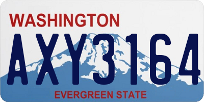 WA license plate AXY3164