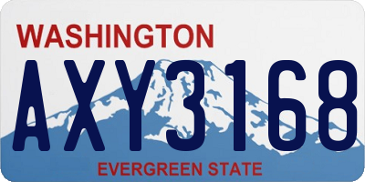 WA license plate AXY3168