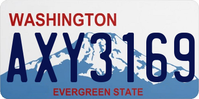 WA license plate AXY3169