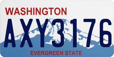 WA license plate AXY3176